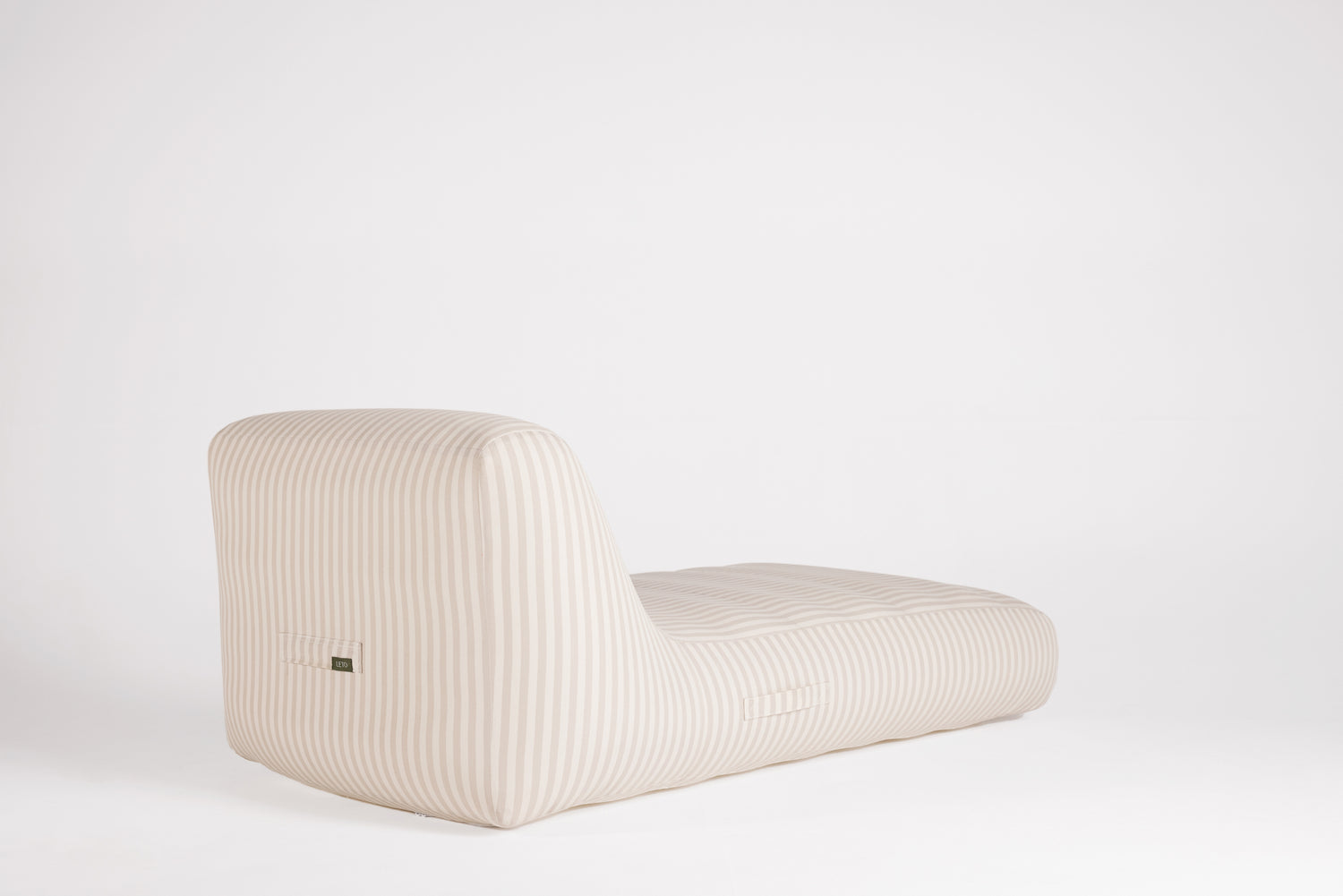 Pool Chaise Ivory/Flax Stripe